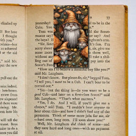 Herfst Gnome Cats Vouwen Bladwijzer Bookmarkers Visitekaartje