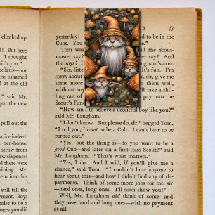 Herfst Gnome Cats Vouwen Bladwijzer Bookmarkers Visitekaartje