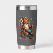 Herfst gnome geïsoleerde trommel drinkbeker (Voorkant)