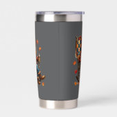 Herfst gnome geïsoleerde trommel drinkbeker (Links)