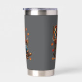 Herfst gnome geïsoleerde trommel drinkbeker (Rechts)
