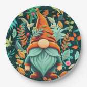 Herfst Gnome Papieren Bordje (Voorkant)