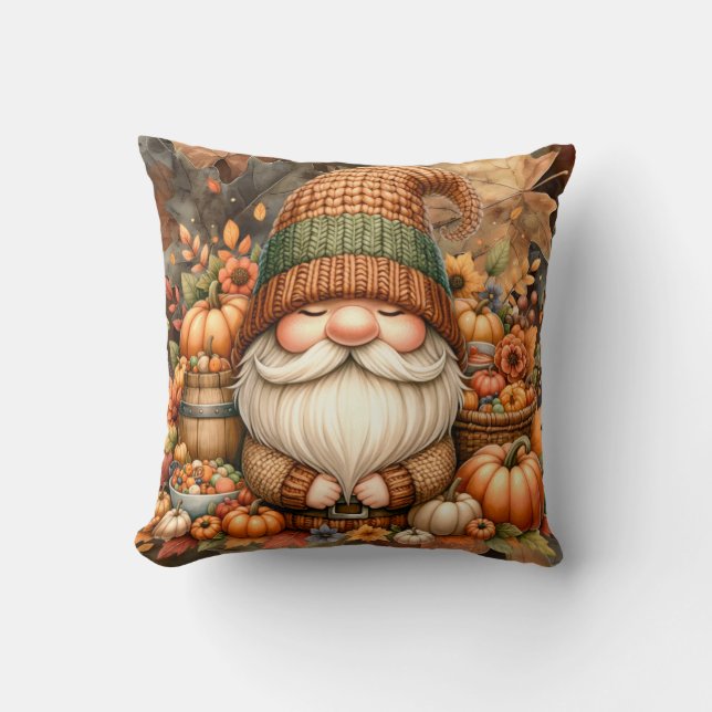 Herfst Gnome Pillow Kussen (Voorkant)