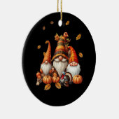 Herfst Gnome Pompoenblad Turkije Thanksgiving Herf Keramisch Ornament (Rechts)