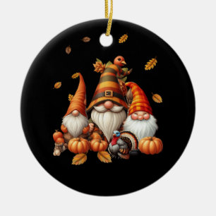 Herfst Gnome Pompoenblad Turkije Thanksgiving Herf Keramisch Ornament