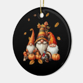 Herfst Gnome Pompoenblad Turkije Thanksgiving Herf Keramisch Ornament (Links)