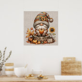 Herfst-gnome-Poster Poster (Keuken)