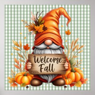 Herfst-gnome-Poster Poster