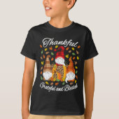 Herfst Gnome Pset Leopard Pumpkin Thanksgiving Ble T-shirt (Voorkant)