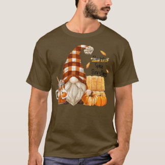 Herfst Gnome Pumpkin Spice Alles Cute Gnome Hal T-shirt