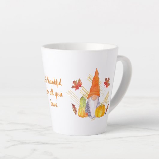 Herfst Gnome Thanksgiving Latte Mok (Rechterhoek)