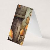 Herfst Gnome Vouwen Bladwijzer Bookmarkers Visitekaartje (Achterkant)