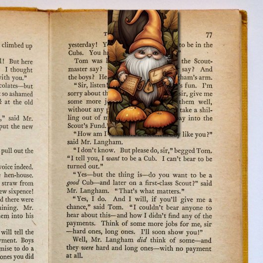 Herfst Gnome Vouwen Bladwijzer Bookmarkers Visitekaartje