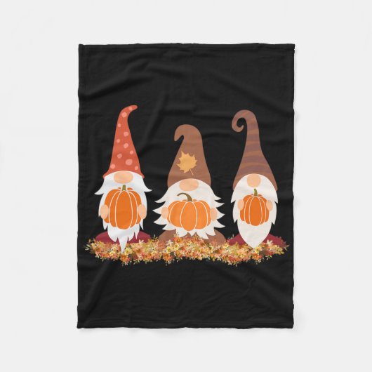 Herfst gnomen en herfst laat grafische beelden zie fleece deken (Voorkant)