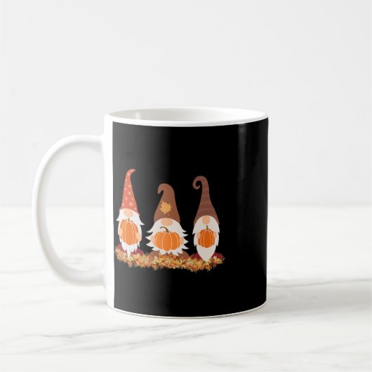 Herfst gnomen en herfst laat grafische beelden zie koffiemok (Links)