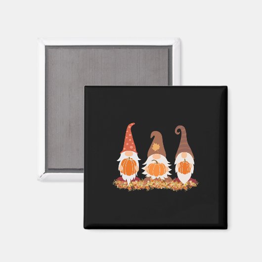 Herfst gnomen en herfst laat grafische beelden zie magneet (Voorkant / Achterkant)