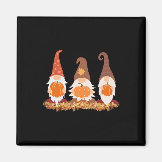 Herfst gnomen en herfst laat grafische beelden zie magneet (Voorkant)