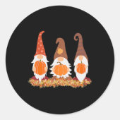Herfst Gnomen en herfst laat grafische cadeaus kli Ronde Sticker (Voorkant)