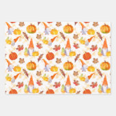 Herfst gnomen en pompoenen inpakpapier vel (Voorkant 2)