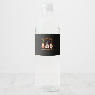Herfst Gnomen Pumpkin Pumpkin Spice maakt alles Waterfles Etiket