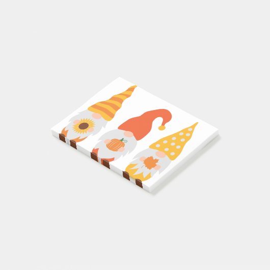 Herfst gnomen. Stomme cartoon herfstgnomen. Post-it® Notes (Schuin)