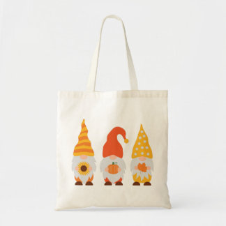 Herfst gnomen. Stomme cartoon herfstgnomen. Tote Bag
