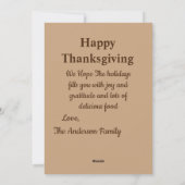 Herfst Gnomes Happy Thanksgiving Feestdagenkaart (Achterkant)