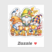 Herfst Gnomes Sublimation Autumn Love Classic T-Sh Sticker (Vel)