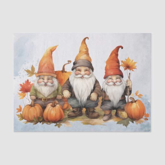 Herfst Gnomes Tissuepapier (Voorkant)