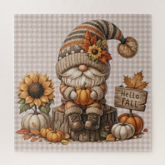 Herfst gnoom puzzel legpuzzel (Verticaal)