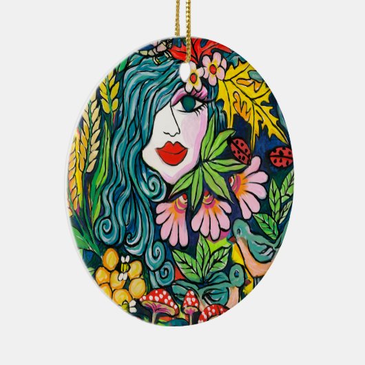 HERFST GODDESS KERAMISCH ORNAMENT (Rechts)