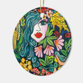 HERFST GODDESS KERAMISCH ORNAMENT (Links)