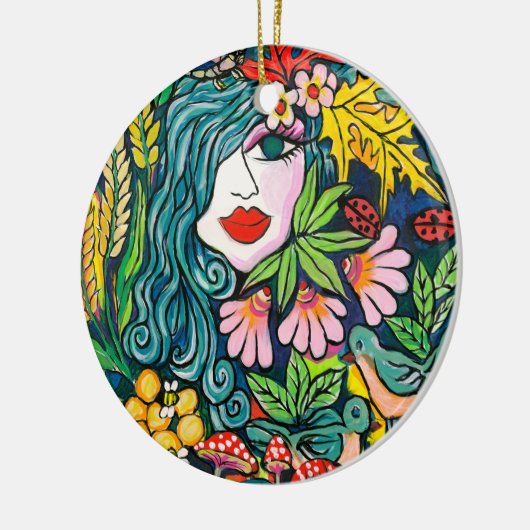 HERFST GODDESS KERAMISCH ORNAMENT (Links)