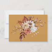 Herfst Gold Floral Bouquet Birthday Response Kaart (Achterkant)