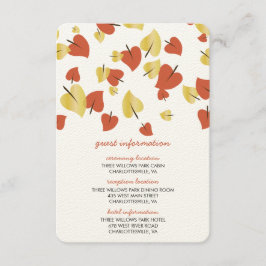 Herfst Gold Foil verlaat Guest Information Kaart