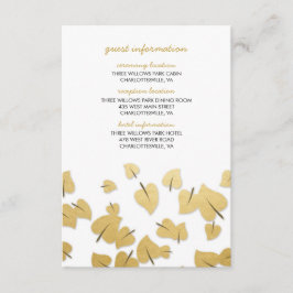 Herfst Gold Foil verliest gastinformatiekaart Informatiekaartje