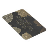 Herfst Gold Leaves Chalkboard Save the Date Magneet (Rechterzijde)