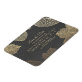 Herfst Gold Leaves Chalkboard Save the Date Magneet (Linkerzijde)
