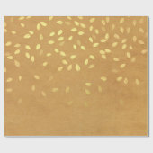 Herfst Gold Leaves Pattern Cadeaupapier (Vlak)