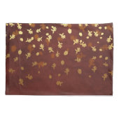 Herfst Gold Leaves Pattern Kussensloop (Achterkant-Links)