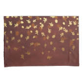 Herfst Gold Leaves Pattern Kussensloop (Voorkant-Rechts)