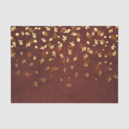 Herfst Gold Leaves Pattern Tissuepapier