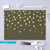 Herfst Gold Leaves Pattern Tissuepapier (Craft)