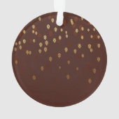 Herfst Gold Leaves/Pinecone Pattern Ornament (achterkant)