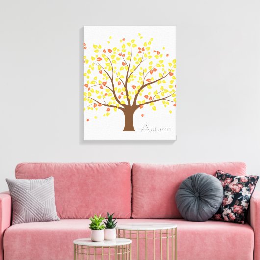 Herfst Gold Tree Canvas Afdruk (Insitu (Woonkamer))