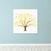 Herfst Gold Tree Canvas Afdruk (Insitu (Houten vloer))