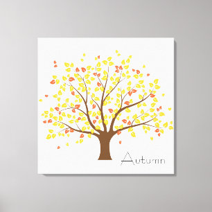Herfst Gold Tree Canvas Afdruk