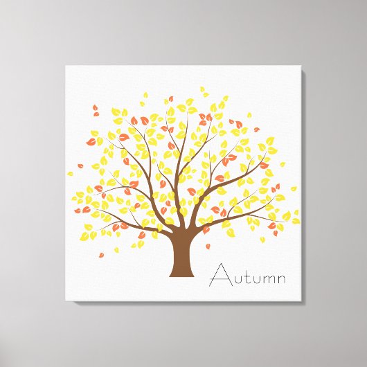 Herfst Gold Tree Canvas Afdruk (Voorkant)