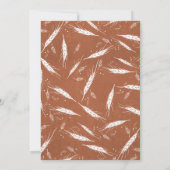 Herfst Gold Wheat Oranje Rustic Birthday Party Kaart (Achterkant)