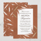 Herfst Gold Wheat Oranje Rustic Birthday Party Kaart (Voorkant / Achterkant)